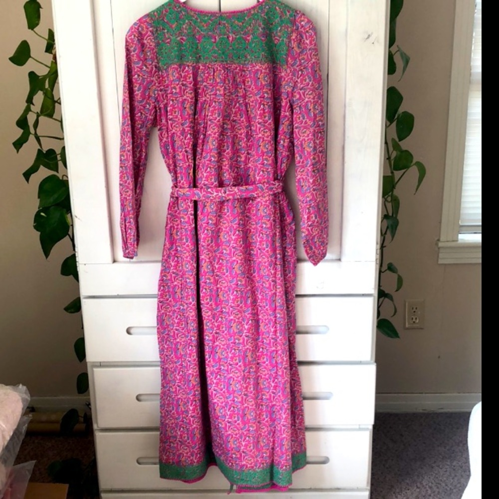 🍇 J.Crew Belted Bohemian Vines Tunic Dress - Picture 8 of 15